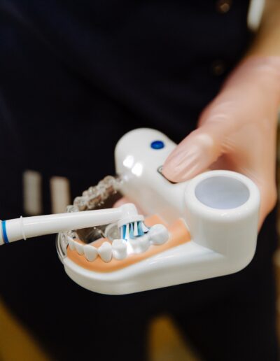 Trørød tandlæge viser dig hvordan du børster tænder rigtigt